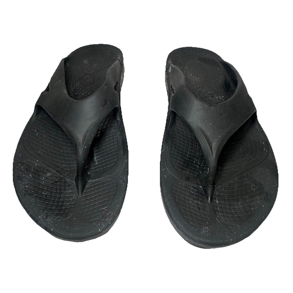 OOFOS OOriginal Recovery Flip Flops Black Size EU 45 US Mens 12 Comfort